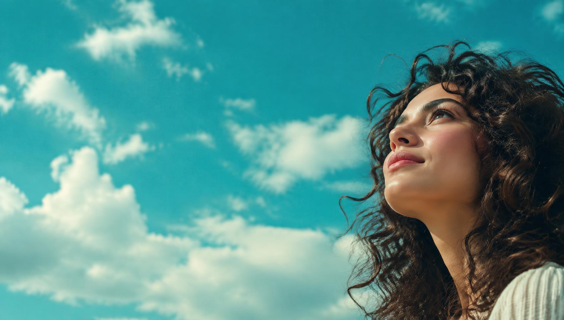 Woman looking at the sky